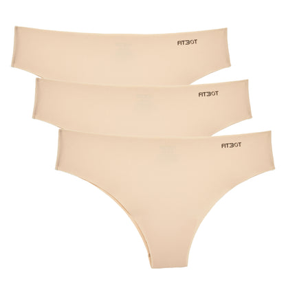 Ultralight Invisible Seamless Brazilian Knickers, 3 Pack